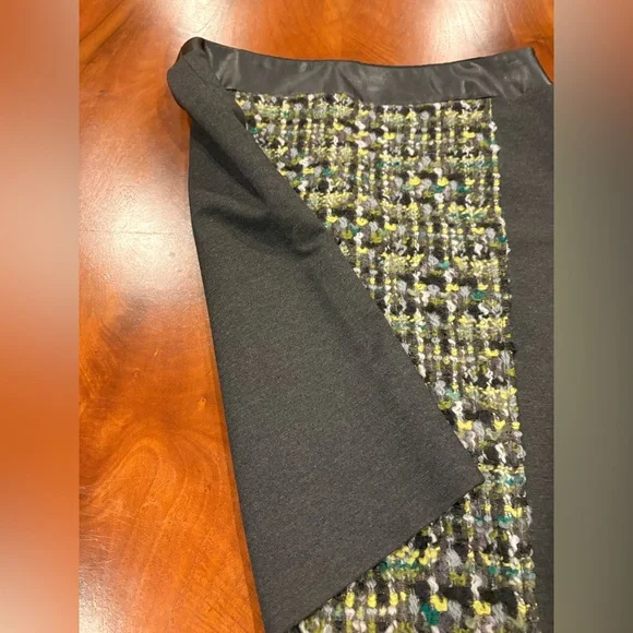 Per Se Black and Green A-Line Skirt, size 10 - Picture 5 of 9